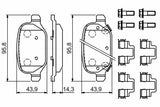 BOSCH 0986494935 - Premium Rear Brake Pads for Panda