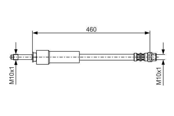 BOSCH Brake Hose 1987476297 — Brake Hydraulics