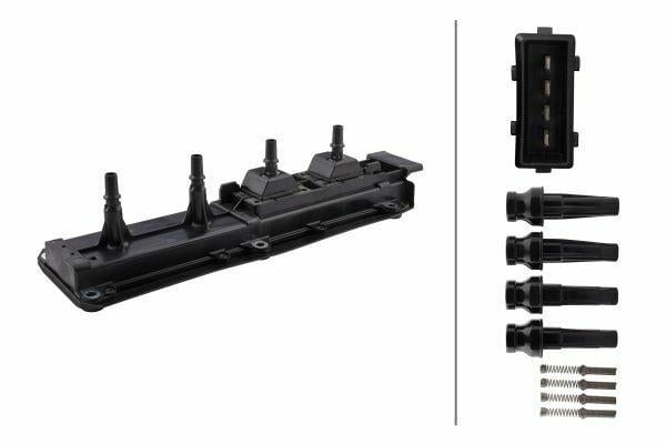hella-ignition-coil-front-view, hella-ignition-coil-side-view HELLA 5DA193175-451 Ignition Coil - 12V 4-Pole for Citroen and Peugeot | Expert Installation Required HELLA Ignition Coil 12V - 4-Pole Design ignition-coil, hella, car-parts, 12v-coil, mechanics, vehicle-upgrade, car-maintenance, peugeot-parts, citroen-parts, ai-generated