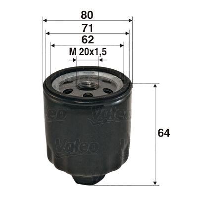 Valeo 586003 Oil Filter Juke 1,5 Qashqai 1,5 Grand Vitara Duster Logan Sandero Clio III Megane III K9k — Oil Filters