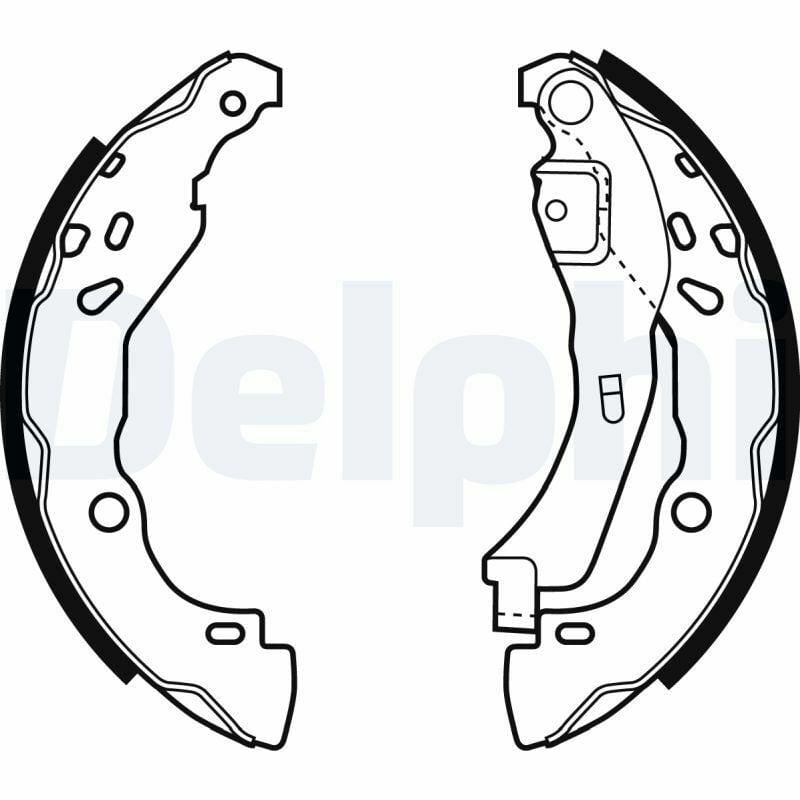 Delphi LS1929 Brake Shoes - Fits Clio II-IV, Symbol, Logan — Brake Cables & Hardware