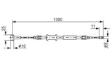 BOSCH Parking Brake Cable 1987482213 - 1390mm Length for Ducato Minibus/Bus — Brake Cables & Hardware