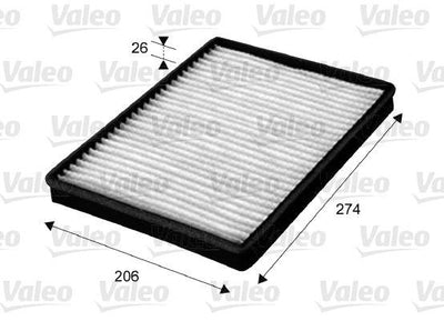 Valeo 715654 Cabin Air Filter Antara Captiva 06 > Plastic with Frame