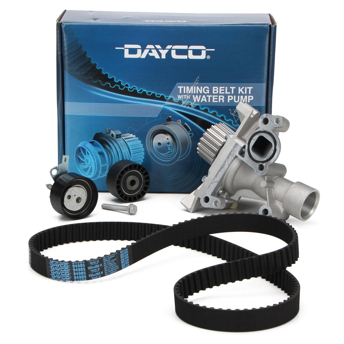 Dayco KTBWP3442 Water Pump Timing Belt Kit (Peugeot: 206 307 406 407 607 Fiat: Scudo Citroen: C4 C5 — Water Pump & Thermostat