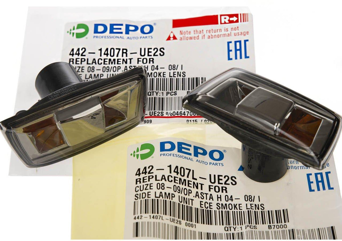 Depo Opel Corsa D Fender Turn Signal Smoke Right ve Left — Tail, Signal & Reflectors