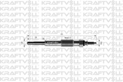 Kraftvoll 05030009 *12 Glow Plug 11V Kangoo 1.9 — Coils & Plugs
