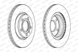 FERODO DDF1708 Front Brake Disc - Passat 96-00, A4 94-00 and 2 more models — Brake Rotors & Drums