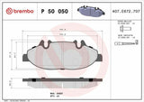 Brembo P50050 - Low-Met Front Brake Pads for Mercedes-Benz
