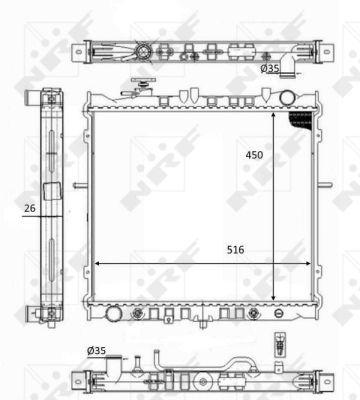 NRF 59049 Motor Water Radiator Kia Sportage 2.0 95 > — Radiators & Fans