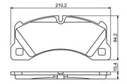 bosch-brake-pads-touareg-front-view, bosch-brake-pads-touareg-technical-specs BOSCH Brake Pads for Touareg (7La, 7L6, 7L7, 7P5, 7P6) - Enhanced Stopping Power for Car Owners BOSCH Brake Pads for Touareg - Premium Performance bosch, brake-pads, touareg, vehicle-maintenance, car-owners, premium-performance, automotive, braking-system, low-metallic, ai-generated