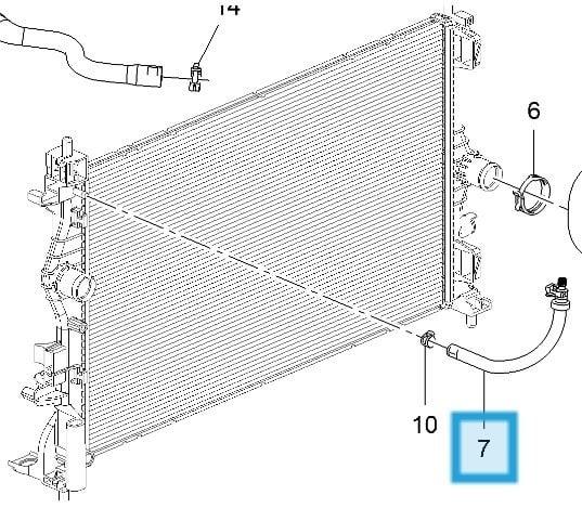 Opel Corsa E 1.2 / 1.4 Radiator Air Intake Hose - Original Compatible Part for Automatic Transmission