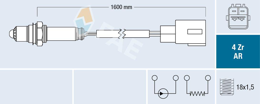 FAE 75651 Lambda Sensor Opel Astra H 07 — Oxygen & Air-Fuel