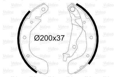 Valeo 564080 Rear Brake Pad Brake Drum Kalos Aveo T200 T250 — Brake Rotors & Drums
