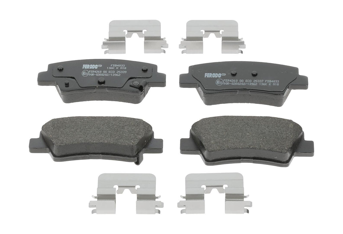 Ferodo FDB4833 Brake Pad Rear Hyundai Accent Blue Bayon Elantra i20 i30 i40 Tucson Sonata 07- — Brake Pads