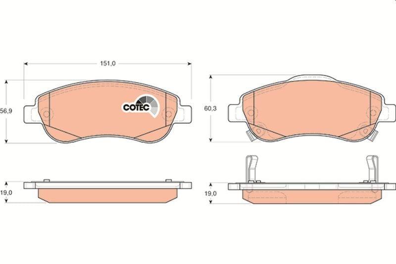 TRW GDB3445 Brake Pad Set - Compatible with Honda CR-V III & IV — Brake Pads