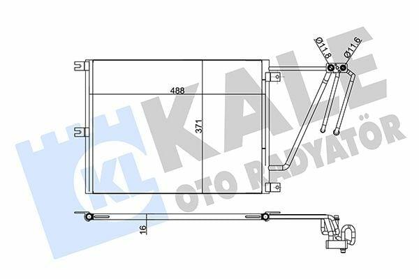 KALE Air Conditioning Radiator - 97-03 Vectra B 2.0-2.2Dti 16V — Radiators & Fans