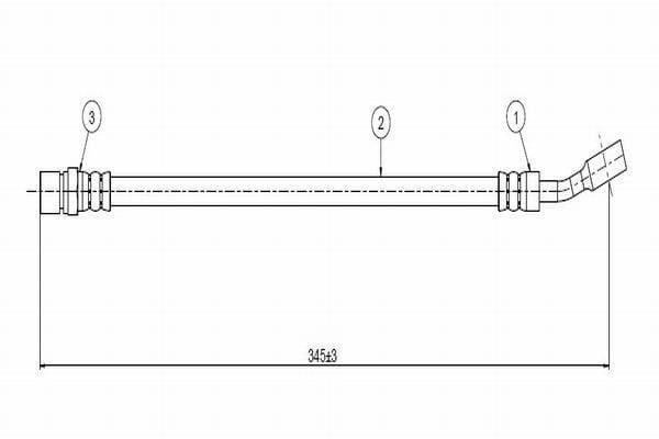 CAVO Brake Hose C800.446.A - 2 Pack for 1997 Corsa — Brake Hydraulics