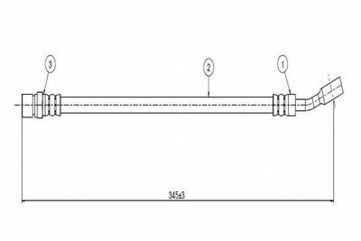 CAVO Brake Hose C800.446.A - 2 Pack for 1997 Corsa — Brake Hydraulics