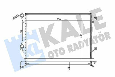 KALE 367600 Aluminum Radiator for 2005 Golf, Jetta and 3 more models — Radiators & Fans