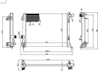 MGA 80486 Water Radiator Mechanical (Renault: Megane IV 1.6 dCi Sedan 15-/ Talisman 1.6 TCE / Grand Scenic — Radiators & Fans