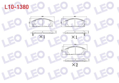 LEO L10-1380 Brake Pad Front with Wear Indicator Nissan X-Trail (T30) 2.0i 2001-2007 / X-Trail (T30) 2.5i 2001-2 — Brake Pads