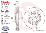 BREMBO 09.B038.11 - 340mm Front Brake Disc for Audi TT 2006-2014 — Brake Rotors & Drums