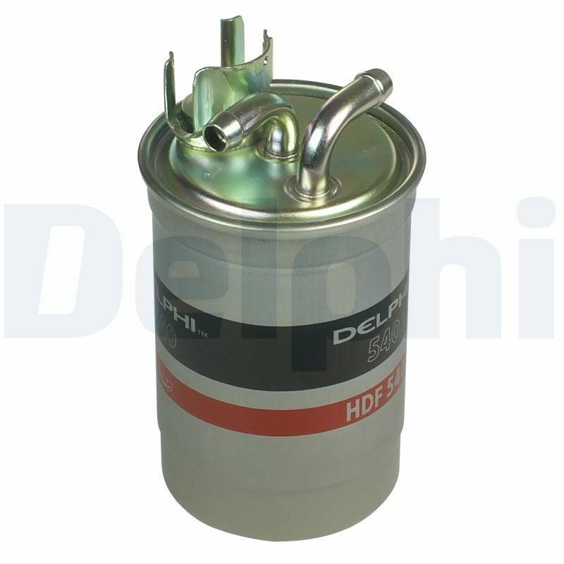 delphi hdf540 fuel filter front view, delphi hdf540 fuel filter side view, delphi hdf540 fuel filter in packaging Delphi HDF540 Fuel Filter - Premium Quality Replacement for Audi A2 2000-2005 | 7.1 in Height Delphi HDF540 Fuel Filter - Fits Audi A2 00-05 fuel-filter, delphi, audi-a2, car-maintenance, diesel, mechanics-tools, vehicle-parts, auto-repair, ai-generated, automotive