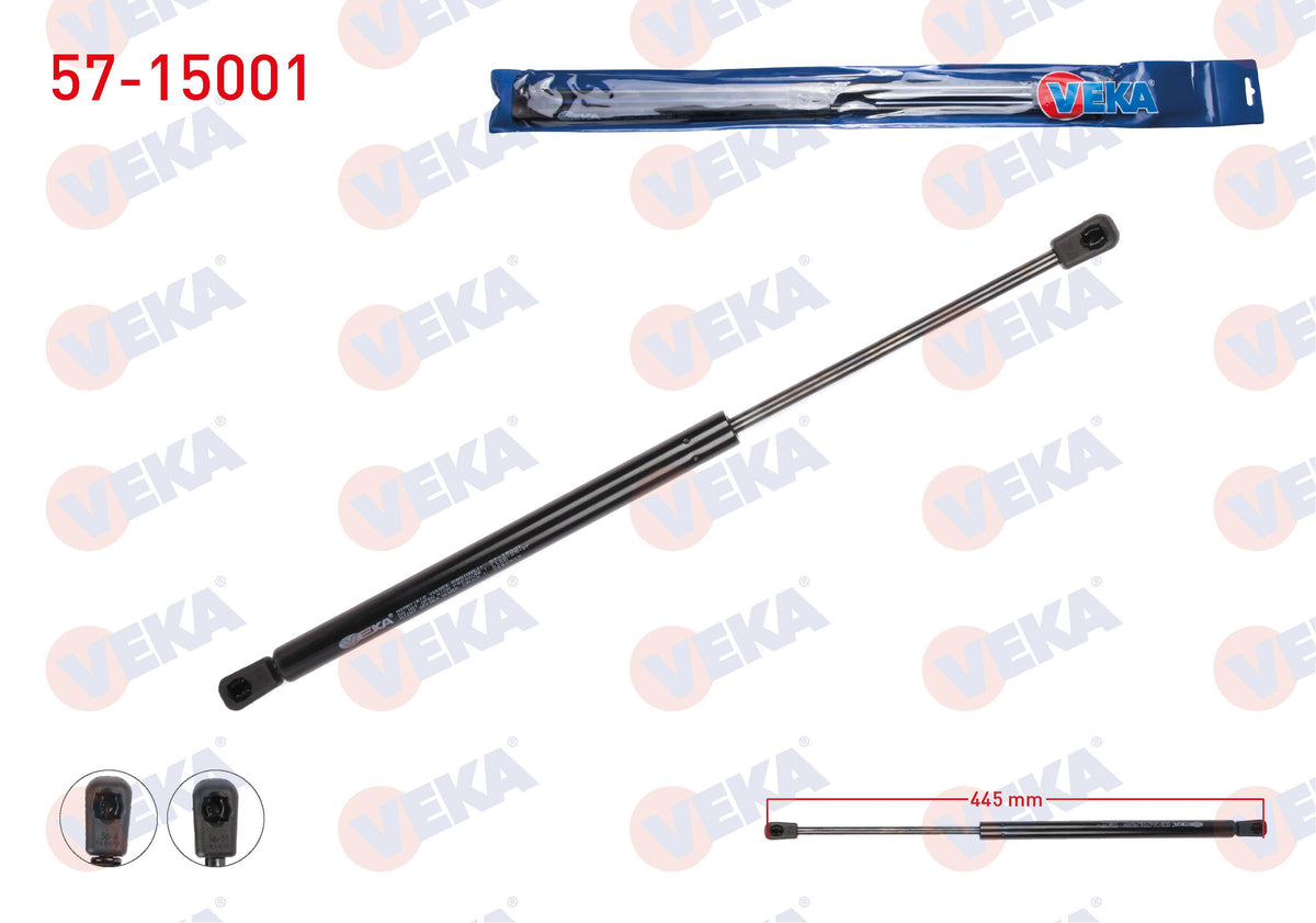 Veka 57-15001 Trunk Gas Strut 445mm / 420N Citroen C3 (Fc) 2002-2009 — Support Rods & Struts