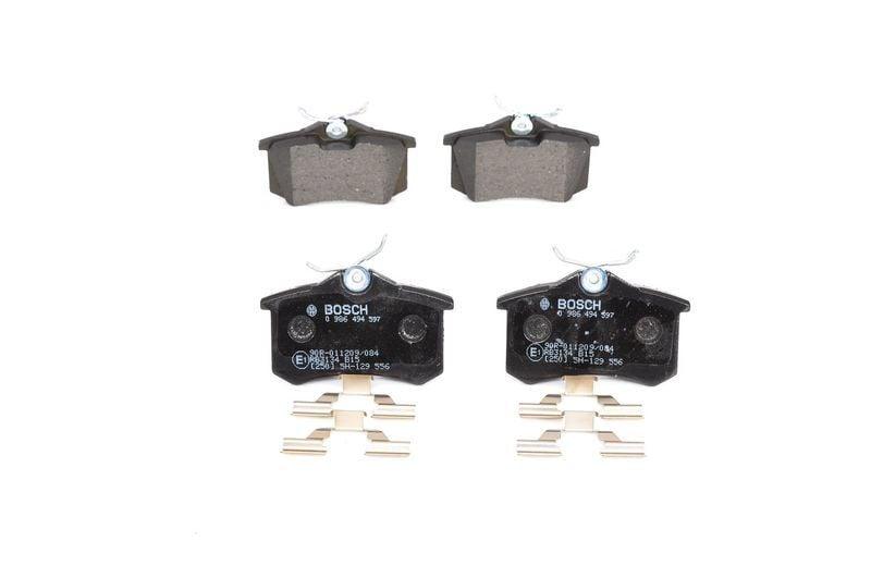 BOSCH Brake Pad Set 0986494597 - Low-Metallic for Golf Models — Brake Pads