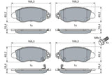 BOSCH Brake Pads Set - Low-Metallic Front for Transit V184