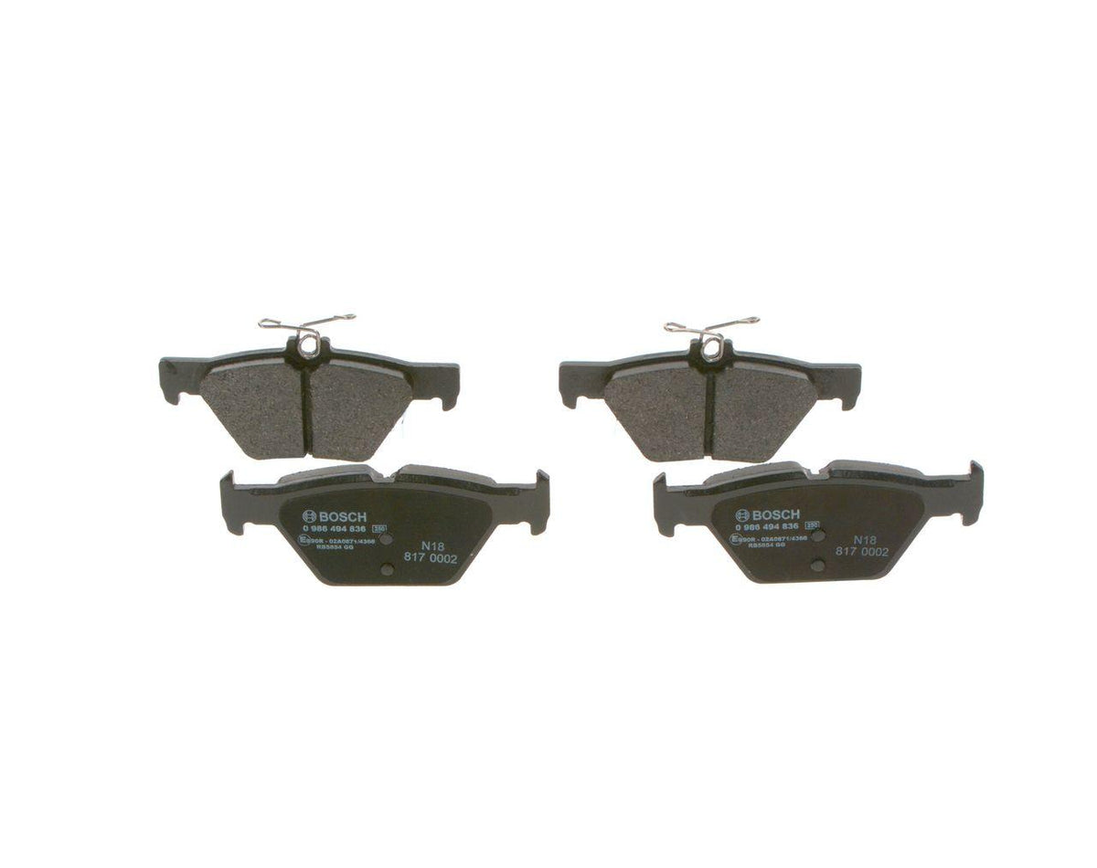 Bosch 0986494836 Rear Brake Pad Subaru Impreza/Outback/Levorg/XV/Forester SK