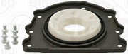 elring crank shaft seal complete view, elring crank shaft seal technical specifications ELRING Crank Shaft Seal 746.390 - Complete for 166 / 668 Models | Durable PTFE Material ELRING Crank Shaft Seal - Complete for Car Owners & Mechanics elring, crank-shaft-seal, car-accessories, mechanics-tools, automotive-parts, oil-seal, durable-material, 166-models, 668-models, ai-generated