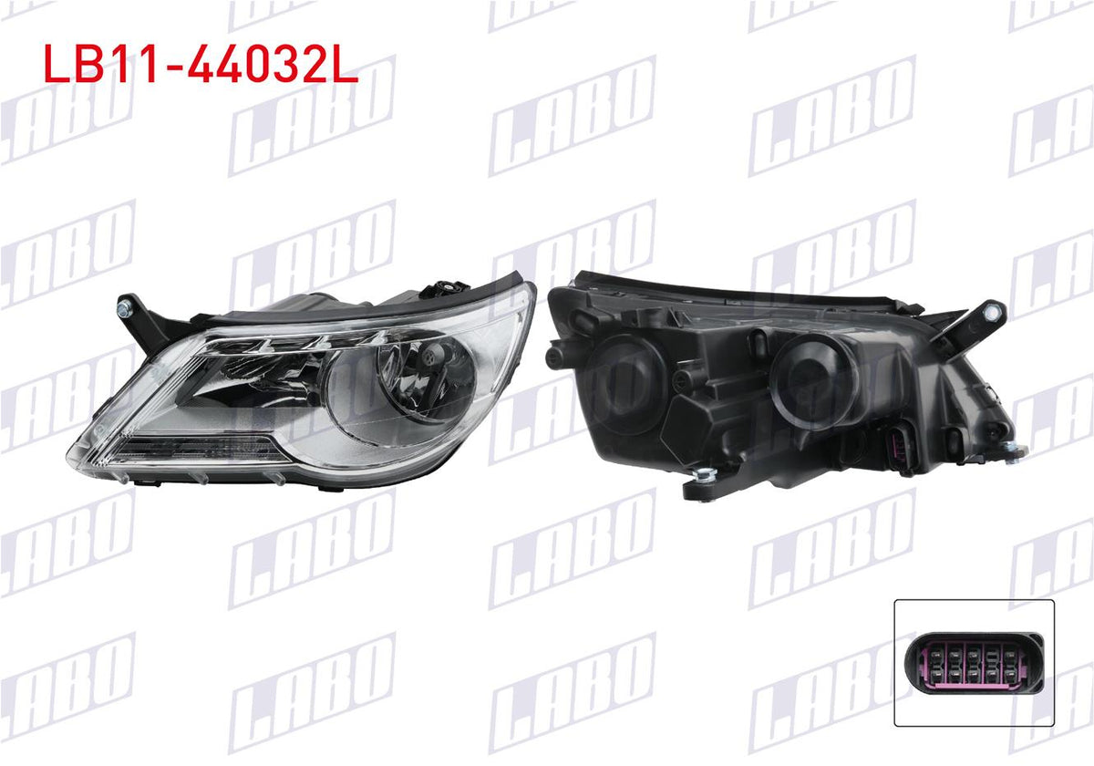 LABO LB11-44032L Headlight Left Volkswagen Tiguan 2008-2015 — Headlights