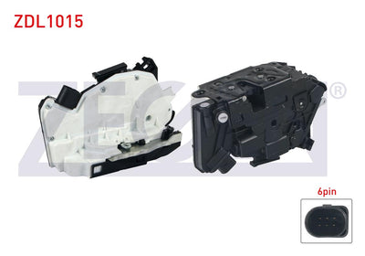 Zegen ZDL1015 Door Lock Right Rear 6 Pin Volkswagen Passat CC-Amarok-Scirocco-Tiguan 2008-/Audi A1 — Handles, Locks & Latches