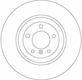 TRW DF4349S Front Brake Disc - BMW E60 E61 E63 E64 E65 E66 E67 — Brake Rotors & Drums