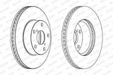 FERODO Front Brake Disc - Vented Design for Toyota Rav4 2000-2005 — Brake Rotors & Drums