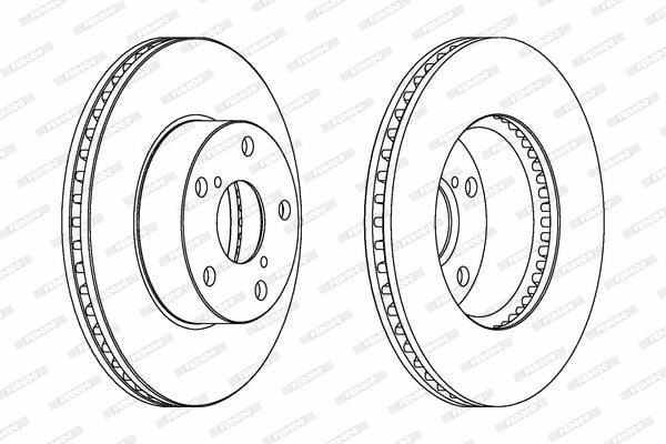 ferodo front brake disk for toyota rav4, vented brake disk image, technical specifications of ferodo brake disk FERODO Front Brake Disk - Vented Design for Toyota Rav4 2000-2005 | 1 Piece FERODO Front Brake Disk for Toyota Rav4 00-05 ferodo, front-brake-disk, toyota-rav4, vented-brake-disk, brake-parts, car-maintenance, mechanics, vehicle-parts, ai-generated, braking-systems