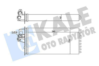 Kale Radiator 346795 - Heater for V Class Vito — Radiators & Fans