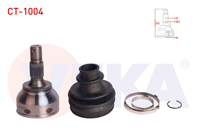 Veka CT-1004 CV Joint Left-Right Front Outer Citroen C4 (B7) 1.6 HDi 25X34x58,50 Length 134 — Axles, CV Joints & Boots