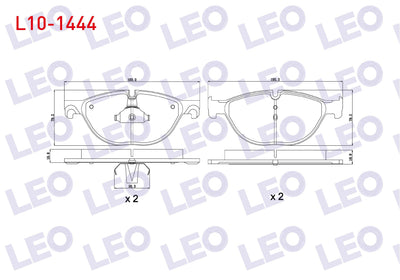 LEO L10-1444 Brake Pad Front BMW 5 Series (F10) 535 D 2010-/ (F10) 530 D 2010-/ (F10) 535 i 2010-/ 7 Series 730 — Brake Pads