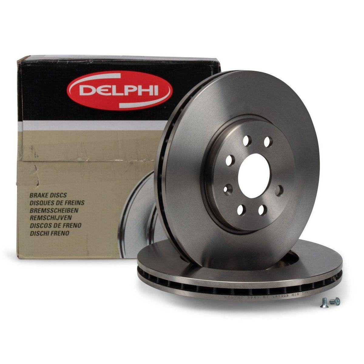 Delphi BG3989 Front Brake Disc Opel Astra H 4 Bijonlu Meriva A /Combo C — Wheels & Wheel Trim