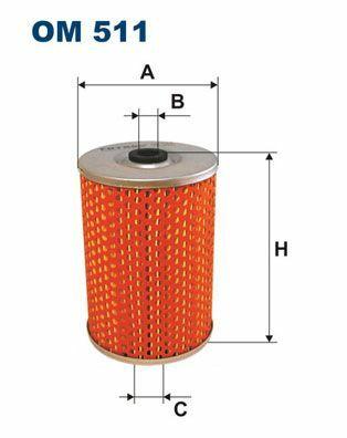 Filtron OM511 Oil Filter Compatible with Mercedes-Benz R107, Mercedes-Benz W126 — Oil Filters