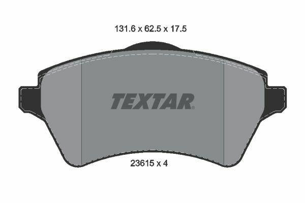 TEXTAR 2361501 Brake Pads - Freelander I Front 2000-2006