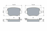BOSCH 0986460087 Disc Brake Pads - Rear Brake Pad Set