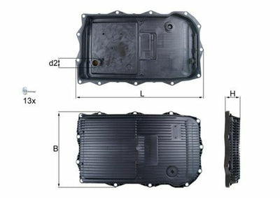 Mahle HX184KIT Oil Pan Compatible with BMW F10, BMW F20 and 1 more — Oil System
