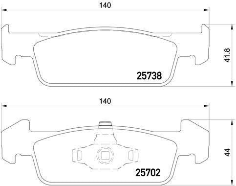Brembo P68060 Brake Pad Front Renault Sandero II Symbol II 1.2 16V D4f — Brake Pads