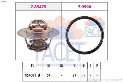 FACET Thermostat 87° for Golf V-VI-Plus, Jetta III and 9 more models — Water Pump & Thermostat