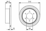 BOSCH 0986479C32 Disc Rear 09-Pajero - Vented Brake Disc — Brake Rotors & Drums