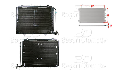 Wisco 3143018-00 A/C Condenser 594X439x16 Mercedes-Benz W202 93-00 — Condensers & Evaporators