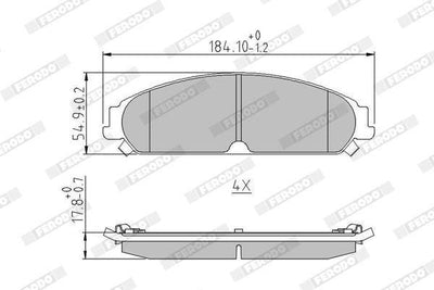 FERODO FDB4078 Front Brake Pad - OEM Quality for Lancia Thema, Chrysler 300C — Brake Pads